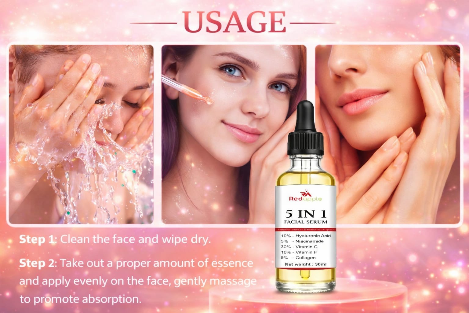 Glow Cart 5 in 1 Facial Serum 60 ml Pack of 2