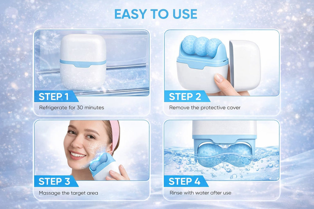 Glow Cart 2 in 1 Upgraded Ice Roller for Face & Body Massager